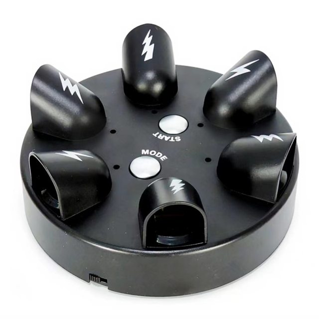 Electric Shock Finger Game - Lucky Finger Lie Detector with Roulette Punishment Props Black