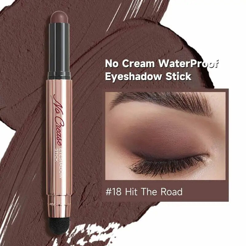 FOCALLURE Pearlescent Eyeshadow Pencil Stick Waterproof Lasting No Crease Highlighter Glitter Eye Shadow Liner Makeup Cosmetics 18