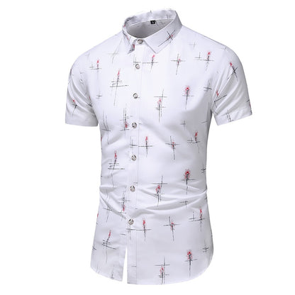 Fashion 9 Style Design Short Sleeve Casual Shirt Men's Print Beach Blouse Summer Clothing Plus Size