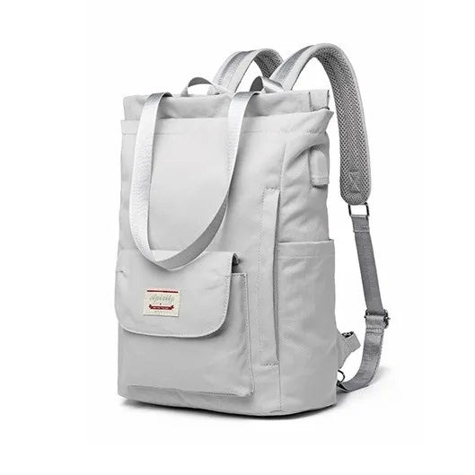 Fashion Women Shoulder Bag For Laptop Waterproof Oxford Cloth Notebook Backpack 15.6 Inch Laptop Backpack Girl Schoolbag Gray