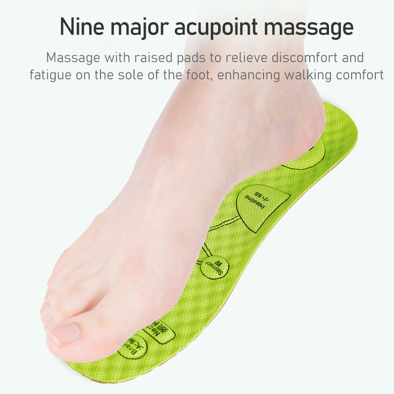 Foot Acupressure Insole Men Women Soft Breathable Sports Cushion Inserts Sweat-absorbing Deodorant Orthopedic Shoe Sole