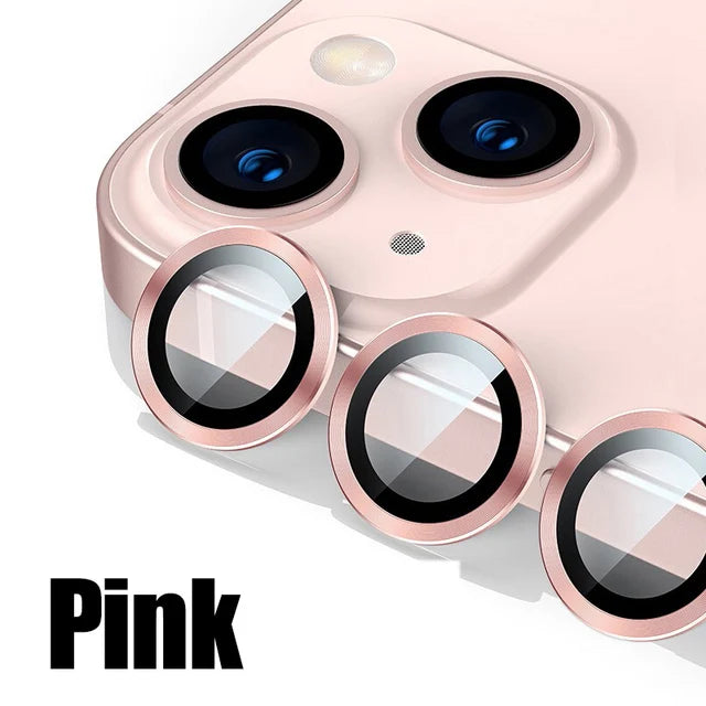 For IPhone 11 12 Pro Max Diamond Metal Camera Protector for IPhone Mini Camera Protector 3PCS/Set Lens Protection Glass Pink