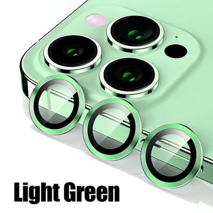 For IPhone 13 14 Pro Max Plus Diamond Metal Camera Protector for IPhone Mini Camera Protector 3PCS/Set Lens Protection Glass Green