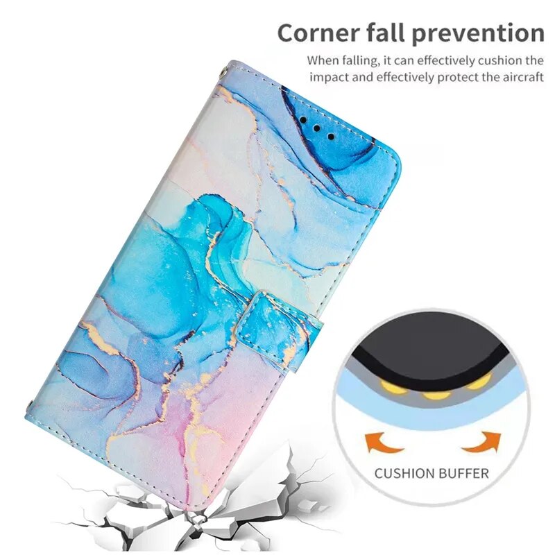 For Xiaomi 13 12 Lite Mi 11 Redmi 12C 10C A1 Note 12 12S 12 Pro 11S 11 Pro 10 Poco X5 F5 Wallet Painted Leather Cover Phone Case