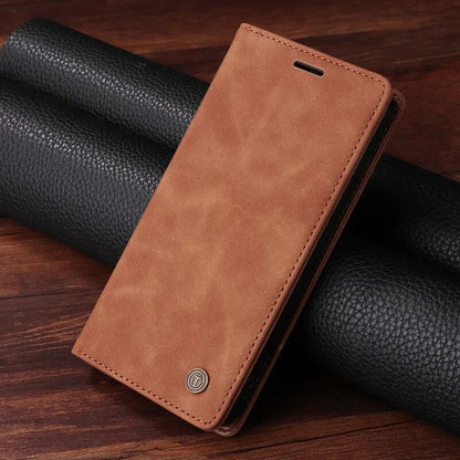 For Xiaomi Redmi 12C 10 9 9A 9T Note 12 12S 12 Pro Plus 11 Pro 10 Pro 9 Pro 9S 8 Pro Poco X3 Pro F5 Wallet Magnetic Leather Case Brown