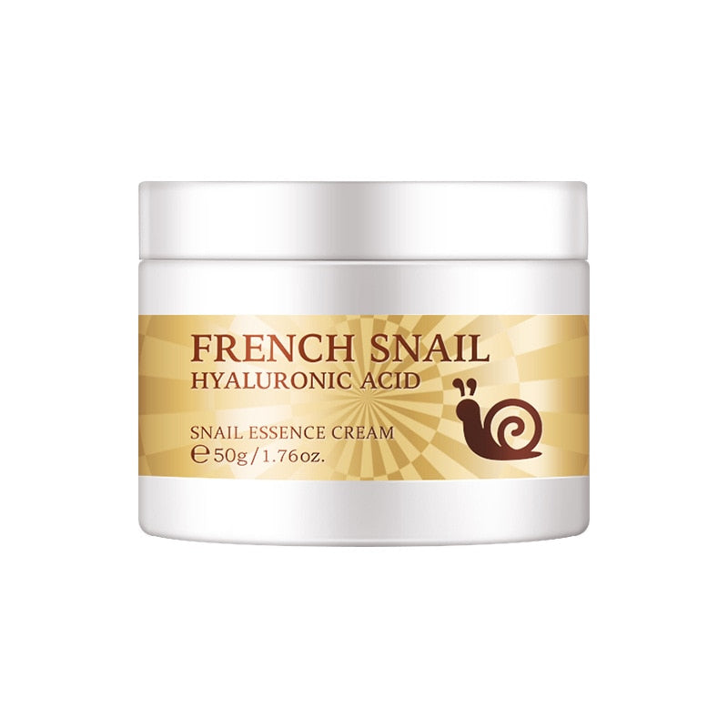 French Snail Hyaluronic Acid Face Cream Moisturizing Anti-aging Wrinkle Cream Improve Cracked Dry Rough Skin Facial Cream