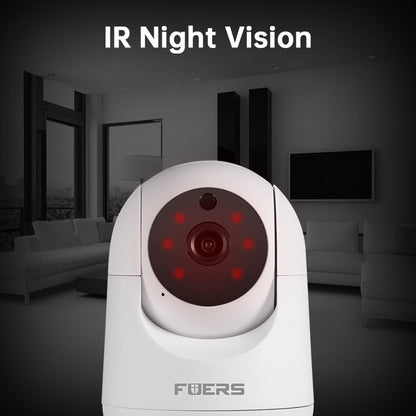 Fuers 3MP Smart Home Indoor IP Camera with Automatic Tracking and WiFi Connectivity for Surveillance, Baby and Pet Monitoring and CCTV Security