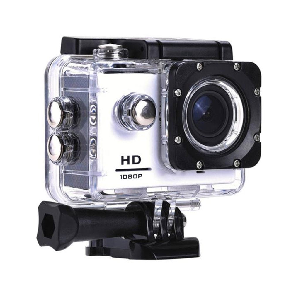 G22 1080P HD Shooting Waterproof Digital Video Camera COMS Sensor Wide Angle Lens Sports Camera For Swimming Diving Camera white