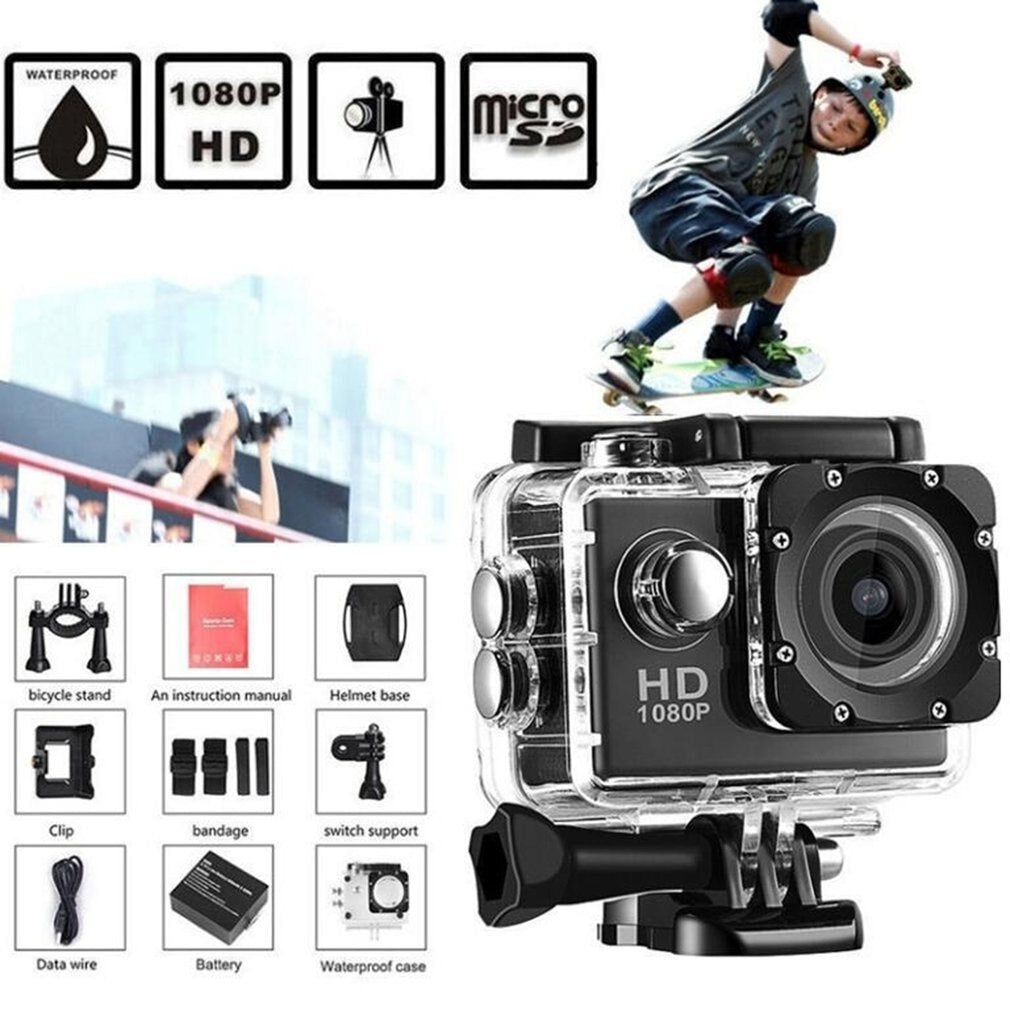 G22 1080P HD Shooting Waterproof Digital Video Camera COMS Sensor Wide Angle Lens Sports Camera For Swimming Diving Camera