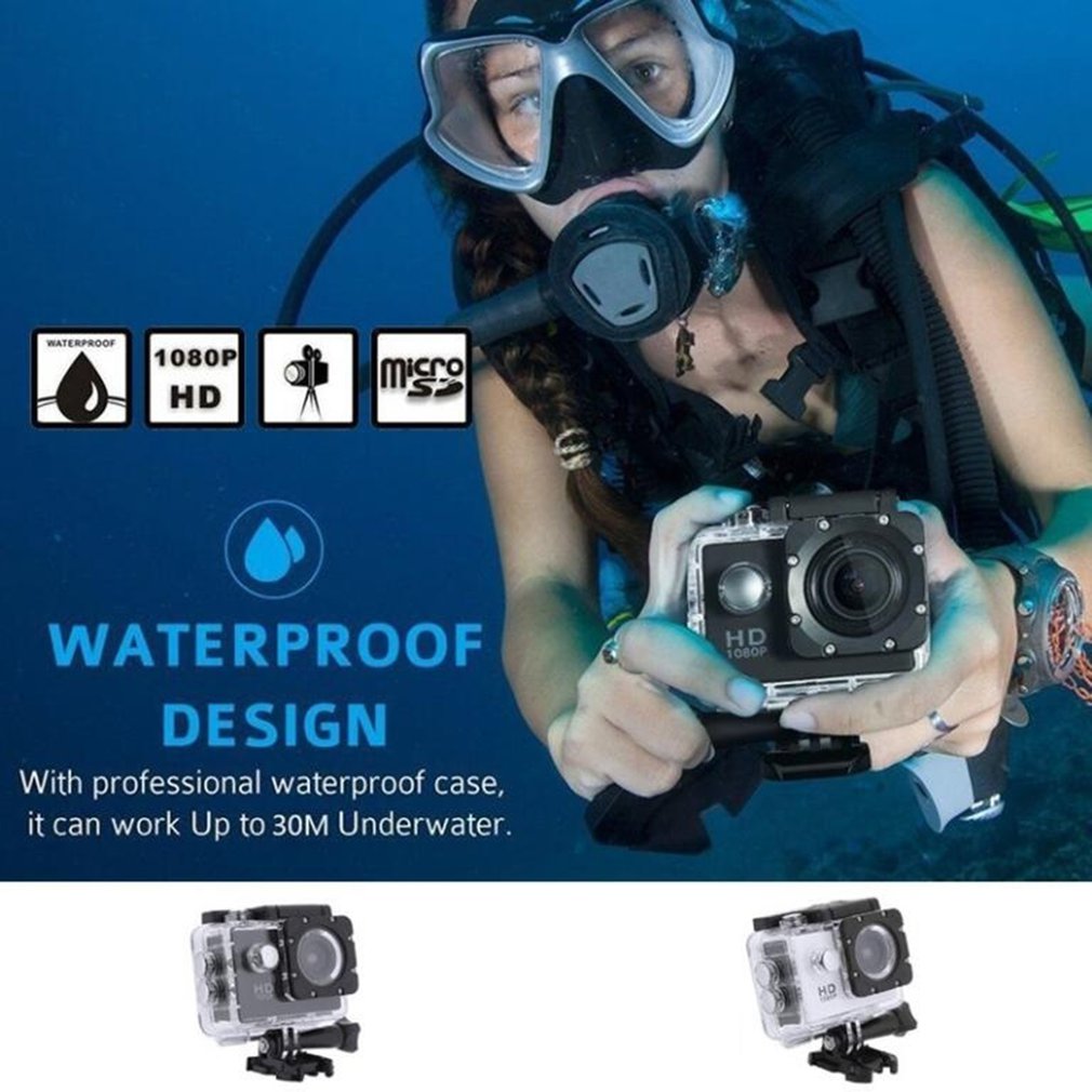 G22 1080P HD Shooting Waterproof Digital Video Camera COMS Sensor Wide Angle Lens Sports Camera For Swimming Diving Camera