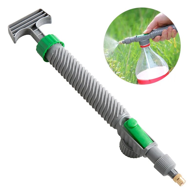 Garden Watering Sprayers Beverage Bottle Watering Can High Pressure Small Manual Pressure Adjustable Spray Head Irrigation Tools A