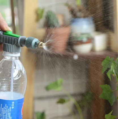 Garden Watering Sprayers Beverage Bottle Watering Can High Pressure Small Manual Pressure Adjustable Spray Head Irrigation Tools