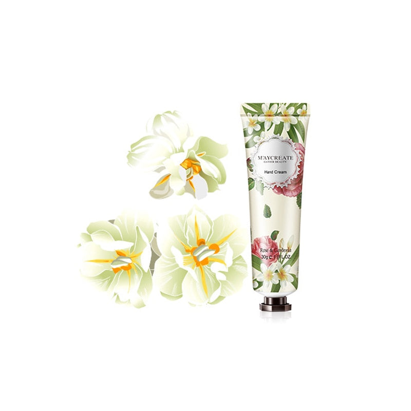 Gardenia Chrysanthemum Flower OrchidVanilla Moisturize Hydratie Anti Dryness Hand Cream for Winter Hand Care Skin Care 30g