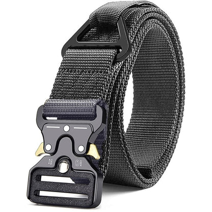 Genuine tactical belt quick release outdoor military belt soft real nylon sports accessories men and women black belt ZV08 black gray China 125CM