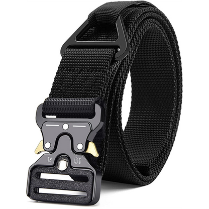 Genuine tactical belt quick release outdoor military belt soft real nylon sports accessories men and women black belt ZV08 black China 125CM