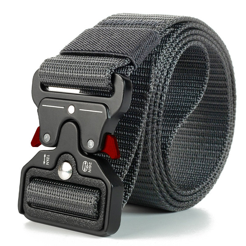 Genuine tactical belt quick release outdoor military belt soft real nylon sports accessories men and women black belt ZV01 red black gray China 125CM