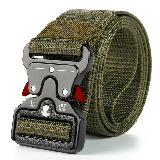 Genuine tactical belt quick release outdoor military belt soft real nylon sports accessories men and women black belt