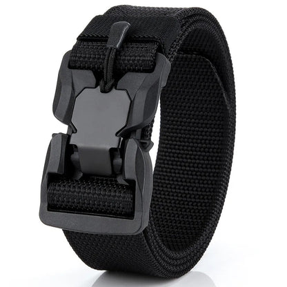 Genuine tactical belt quick release outdoor military belt soft real nylon sports accessories men and women black belt ZV02 black China 125CM