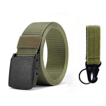 Genuine tactical belt quick release outdoor military belt soft real nylon sports accessories men and women black belt ZV03 gren and gou China 125CM