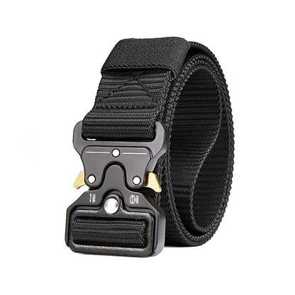 Genuine tactical belt quick release outdoor military belt soft real nylon sports accessories men and women black belt