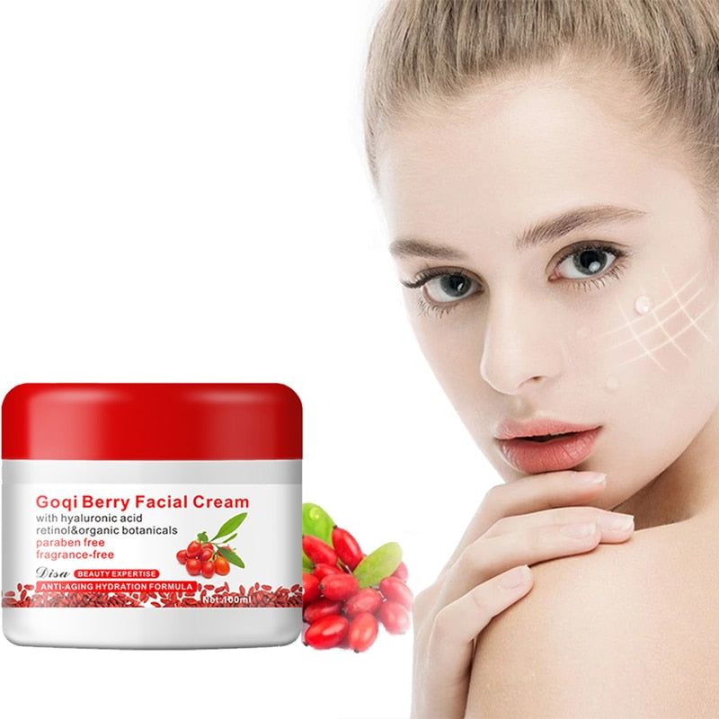 Goji Berry Facial Cream Anti Wrinkle Whitening Deeply Moisturize Hyaluronic Acid Retinol Organic Essence Cream Face Skin Care