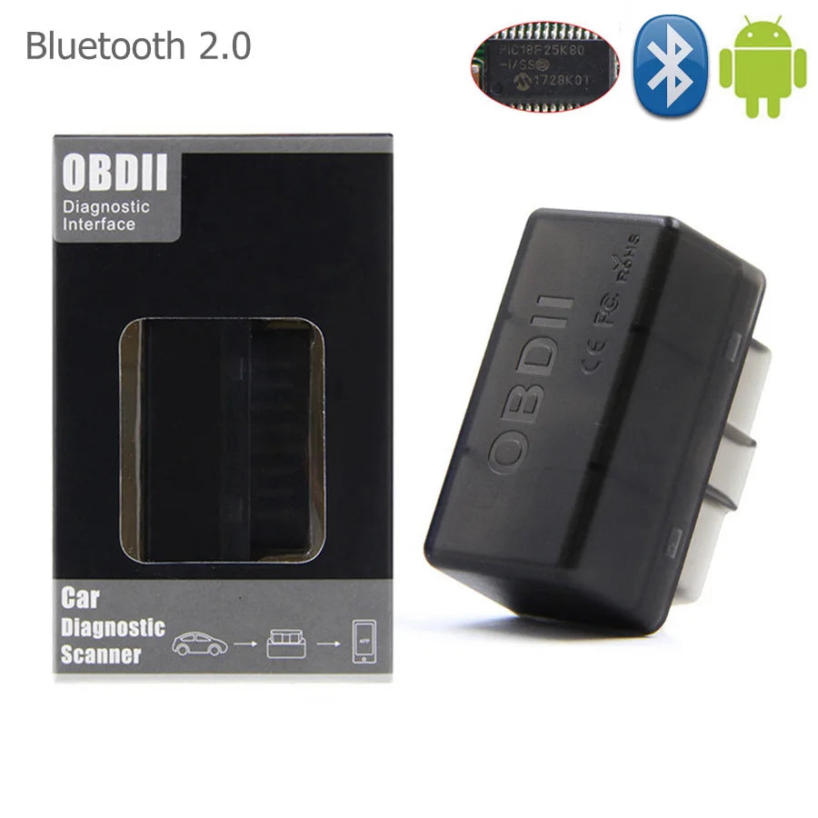 Newest ELM327 V1.5 PIC18F25K80 ELM327 OBD2 Scanner ELM 327 Bluetooth-compatible Android/PC ELM 327 OBD2 Adapter ELM327 V1.5