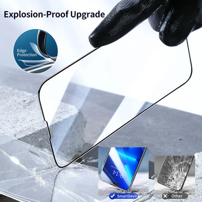 iPhone 15 14 Full Cover Tempered Glass for iPhone 15 Pro Max 14 Pro 13 12 mini 11 XR HD Screen Protector