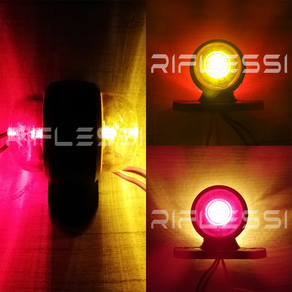 2 x LED Position Light Trailer Clearance Light 12V 24V Side Marker Lights For Truck Rear Light Red White/Amber Parking Lamp