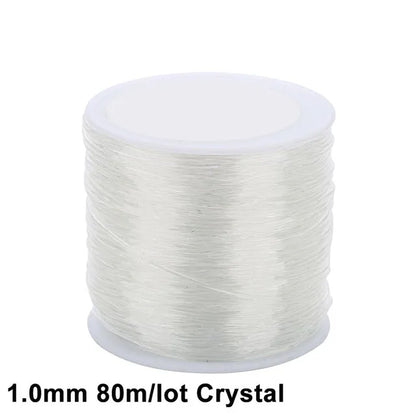 100M Plastic Crystal DIY Beading Stretch Cords Elastic Line Jewelry Making Supply Wire String jeweleri thread String Thread 1.0mmX80m Crystal China