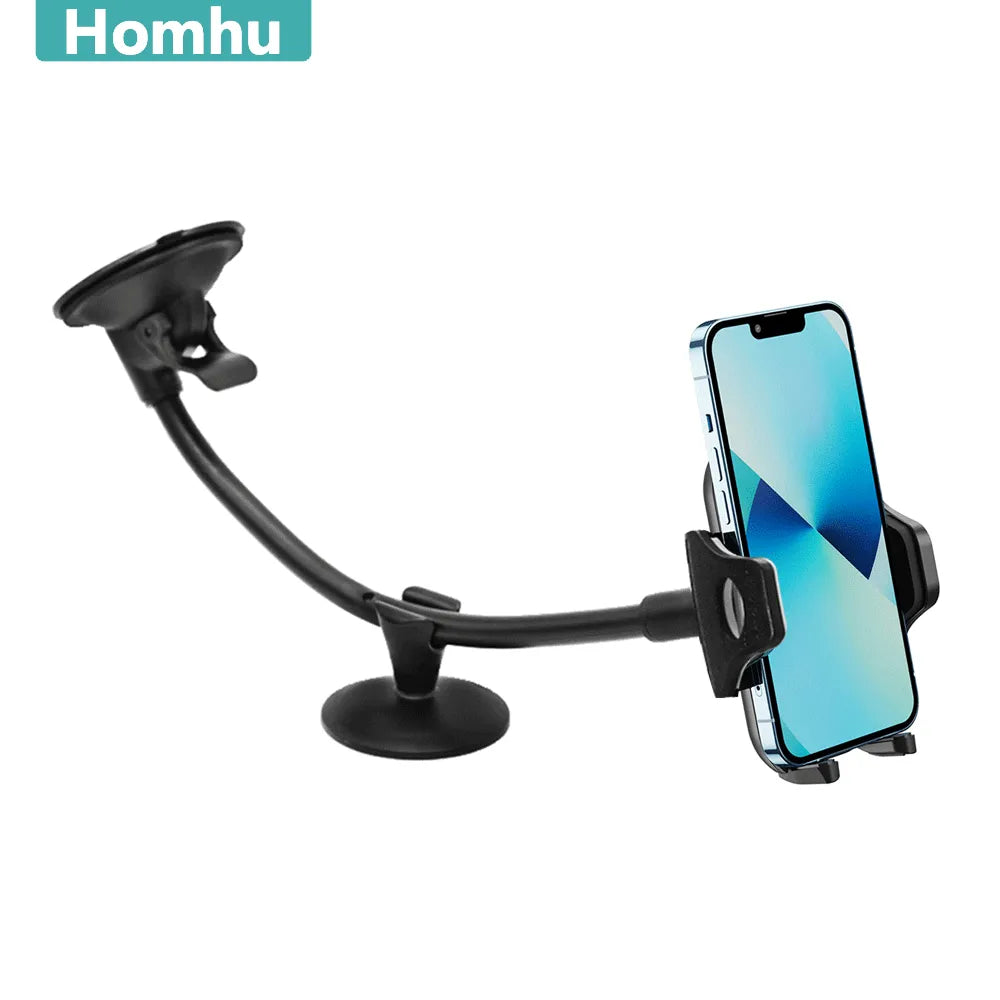 Windshield Car Phone Mount Universal Cell Phone Holder Stand Long Arm Holder for iPhone 11 12 13 Pro Xs Max Xiaomi Huawei