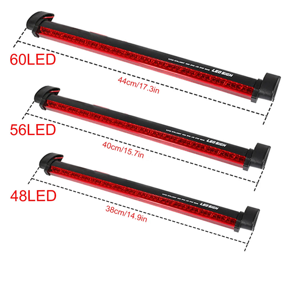 DSYCAR 12V Red Car LED Third Brake Lights Bar Rear Parking Signal Lamp Truck High Mount Stop Warning Light Universal