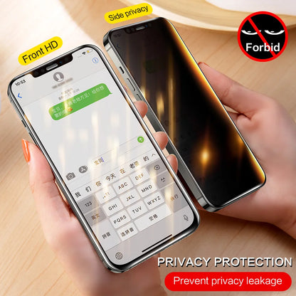 Anti-peeping Dust Proof Screen Protector For iPhone 12 13 Pro max 12mini 6.1 6.7 5.4 inch Full Coverage Privacy Glass