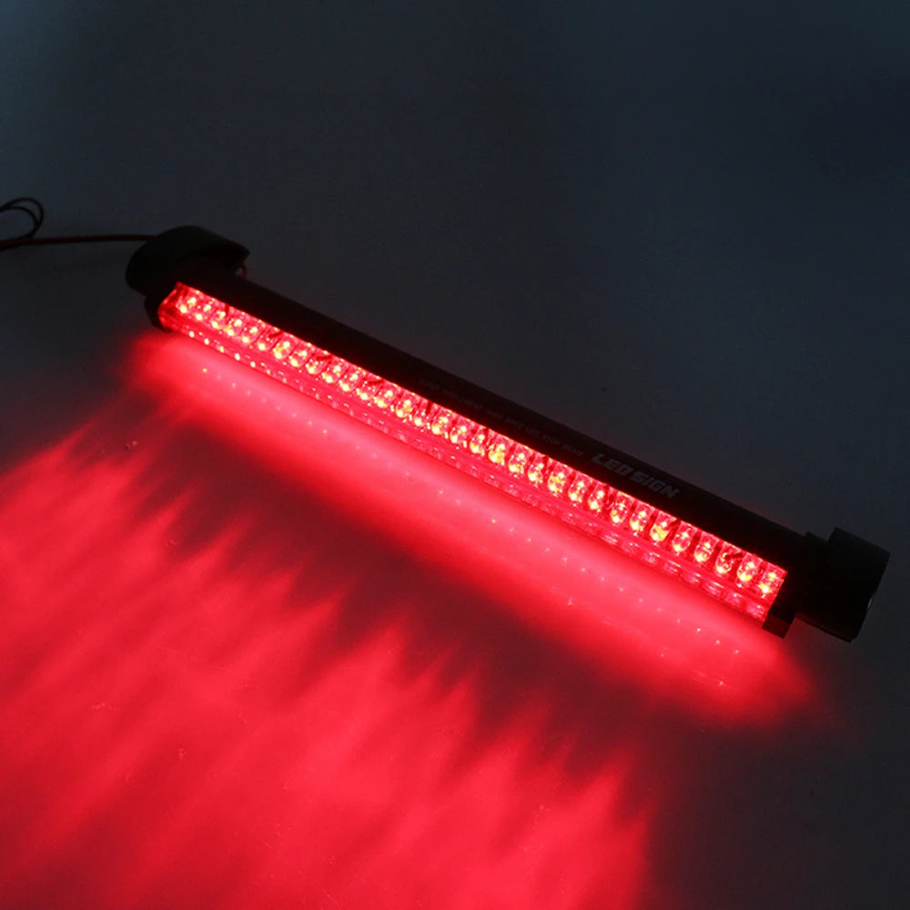 DSYCAR 12V Red Car LED Third Brake Lights Bar Rear Parking Signal Lamp Truck High Mount Stop Warning Light Universal