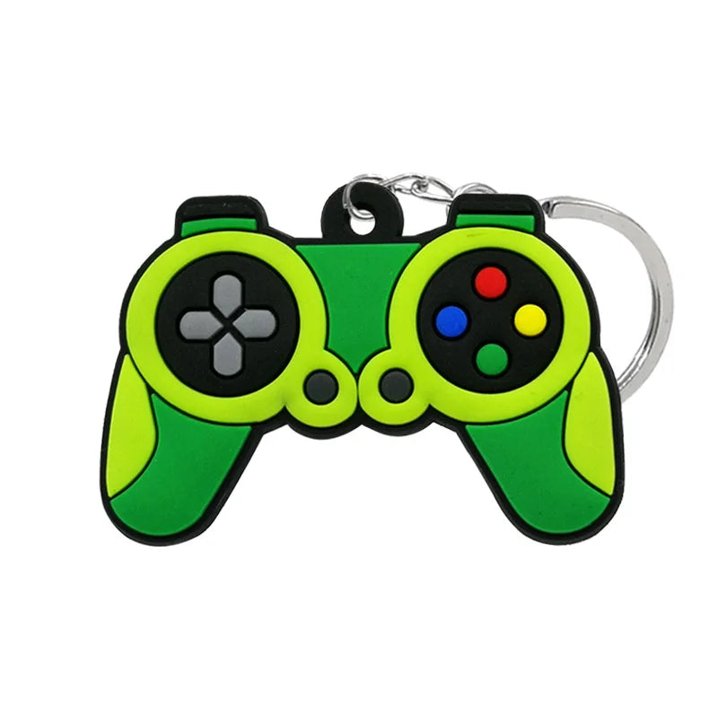 1PCS PVC new style Game Machine Keychain & Keyring Cute Gamepad Joystick Key Chain Keychains Bag Car Hanging fit men boy keys 7060-34