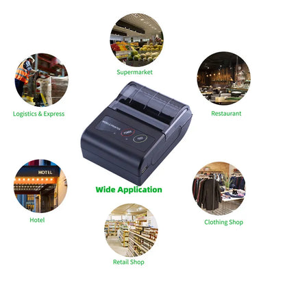 Mini Portable Thermal Printer Wireless Receipt Printer 58mm Ink-free USB BT ESC/POS Windows Android PC Factura Impresora Termica