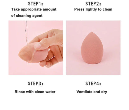 4pcs/bag Fashion Make up Blender Cosmetic Puff Makeup Sponge Foundation Powder Sponge Beauty Tool Makeup Tool Accessories