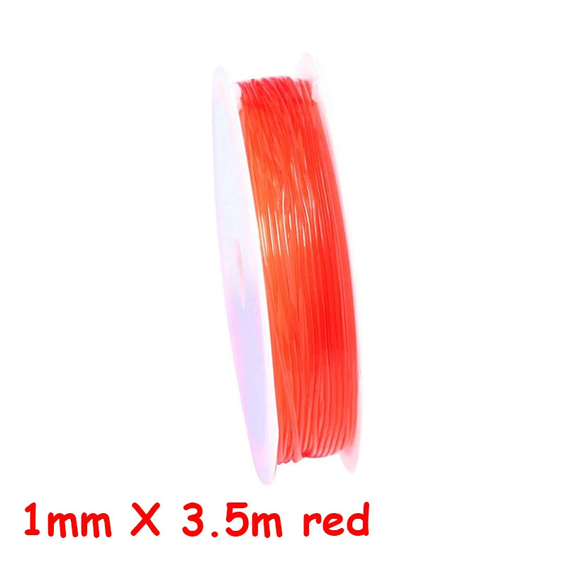 100M Plastic Crystal DIY Beading Stretch Cords Elastic Line Jewelry Making Supply Wire String jeweleri thread String Thread 1mm X 3.5m red China