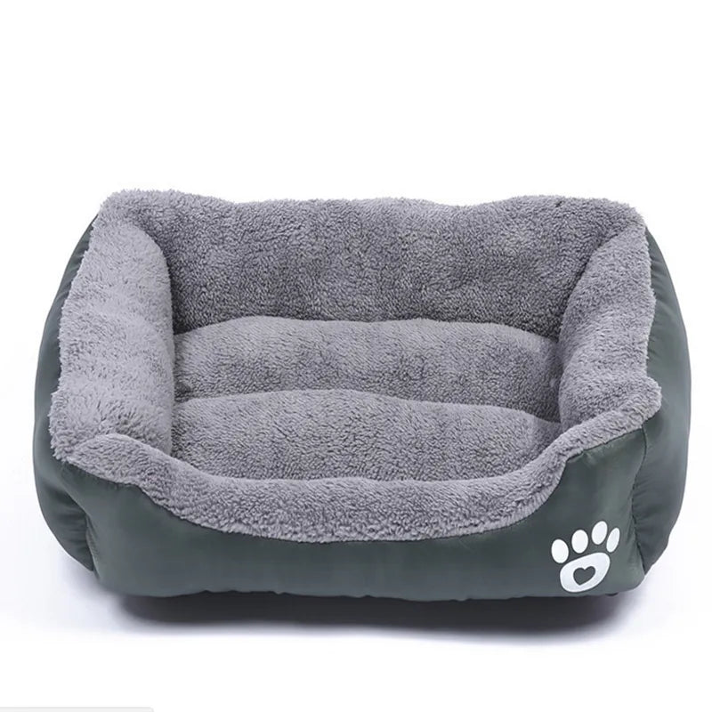 Very Soft Big Dog Bed Puppy Pet Cozy Kennel Mat Basket Sofa Cat House Pillow Lounger Cushion For Small Medium Large Dogs Beds Dark-Green
