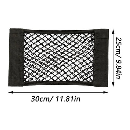 Car Back Rear Trunk Storage Net Seat Elastic String Net Magic Sticker Mesh Storage Bag Auto Organizer Seat Back Bag Freeshipping 25 x 30cm China