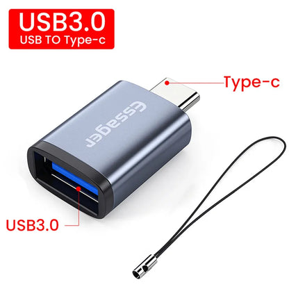 Essager USB 3.0 Type-C OTG Adapter Type C USB C Male To USB Female Converter For Macbook Xiaomi Samsung S20 USBC OTG Connector CN USB 3.0 to Type C