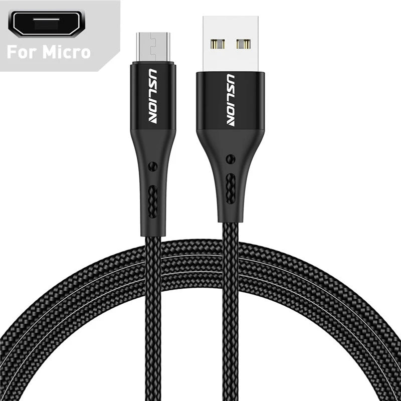 3A USB Type C Cable Wire For Samsung S10 S20 Xiaomi mi 11 Mobile Phone Fast Charging USB C Cable Type-C Charger Micro USB Cables Black For Micro