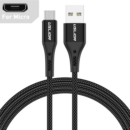 3A USB Type C Cable Wire For Samsung S10 S20 Xiaomi mi 11 Mobile Phone Fast Charging USB C Cable Type-C Charger Micro USB Cables Black For Micro