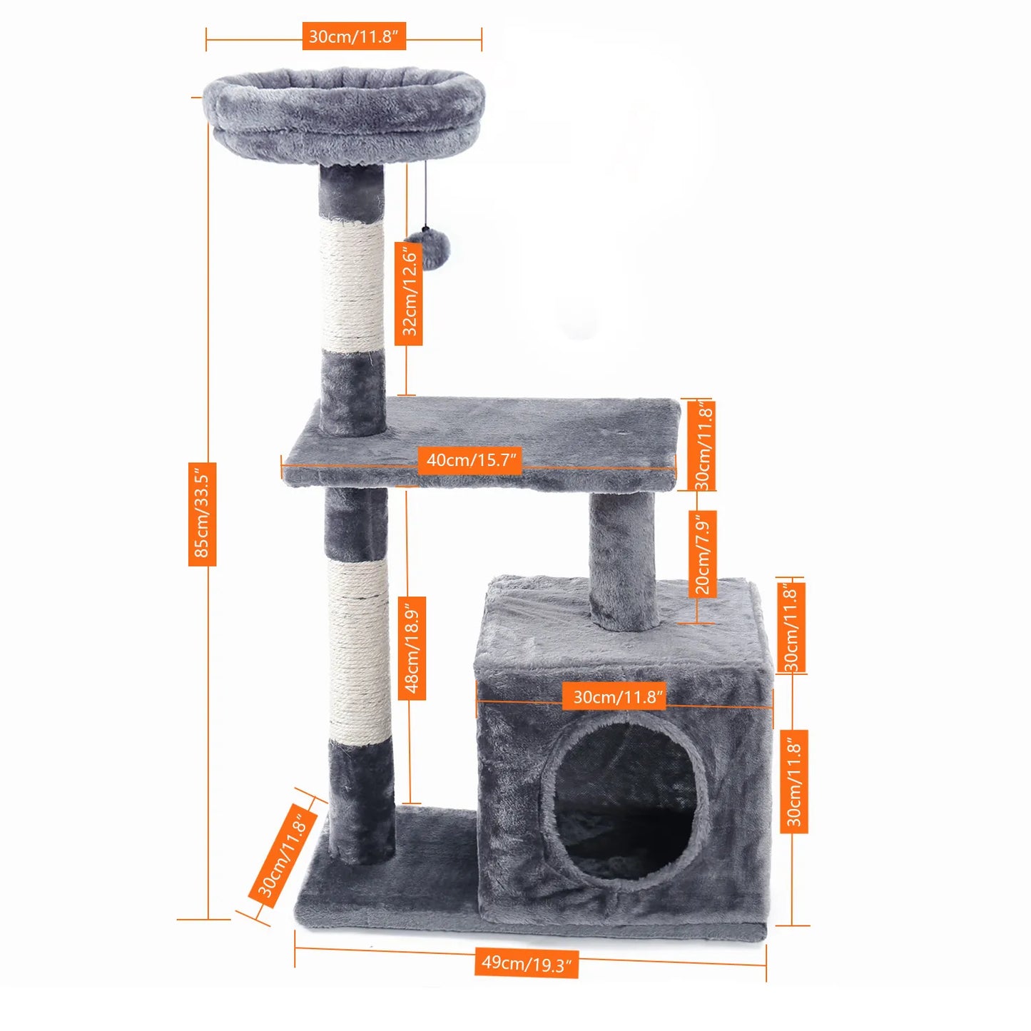 Cat Trees for Kittens Cat Furniture Towers with Scratching Posts Double Perches House Kitty Cat Activity Trees Climb