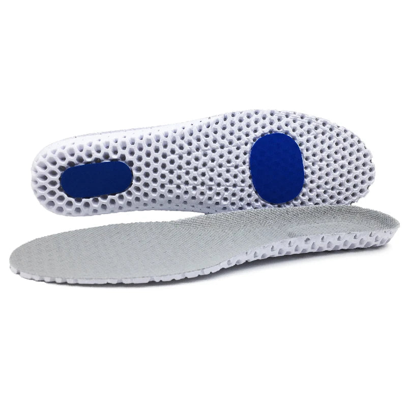 Memory Foam Insoles For Shoes Sole Mesh Deodorant Breathable Cushion Running Insoles For Feet Man Women Orthopedic Insoles Gray