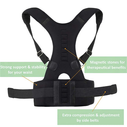 Magnetic therapy posture corrector brace supporter shoulder back support belt menwomen braces and support belt shoulder posture