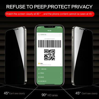 Anti-peeping Dust Proof Screen Protector For iPhone 12 13 Pro max 12mini 6.1 6.7 5.4 inch Full Coverage Privacy Glass