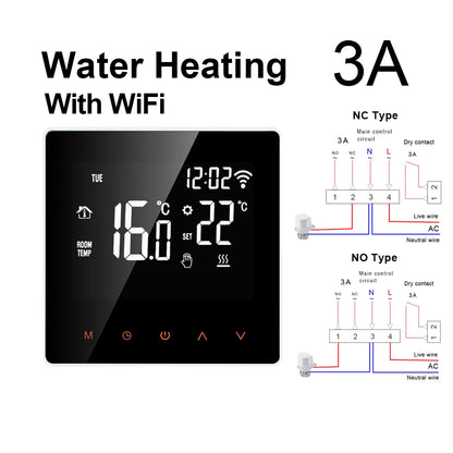 AVATTO Tuya WiFi Smart Thermostat, Electric Floor Heating Water/Gas Boiler Temperature Remote Controller for Google Home, Alexa WiFi Water Heating