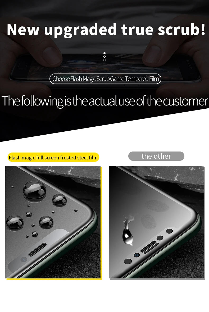 Matte Tempered Glass for iPhone 11 Pro Max Full Coverage Protector for iPhone 12 Pro Max 3H Curved HD Hard Film