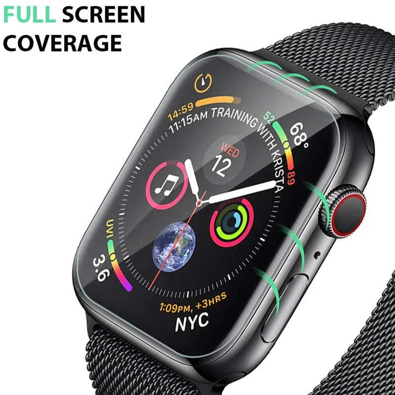 Screen Protector Clear Full Protective Film for Apple Watch 8 7 6 SE 5 4 45MM 41MM 40MM 44MM Not Glass for iWatch 3 2 38MM 42MM