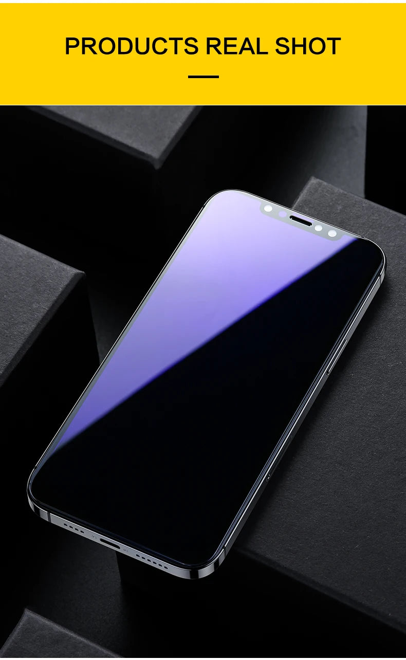 Anti Blue Ray Spy Glass for iPhone 14 13 12 11 Pro Max Privacy Screen Protector Full Cover for iPhone X XR XS Max